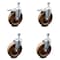 Service Caster 6 Inch High Temp Phenolic Swivel 12mm Stem Caster Total Lock Brake SCC, 2PK SCC-TSTTL20S615-PHRHT-M1215-2-S-2 - alternate 1